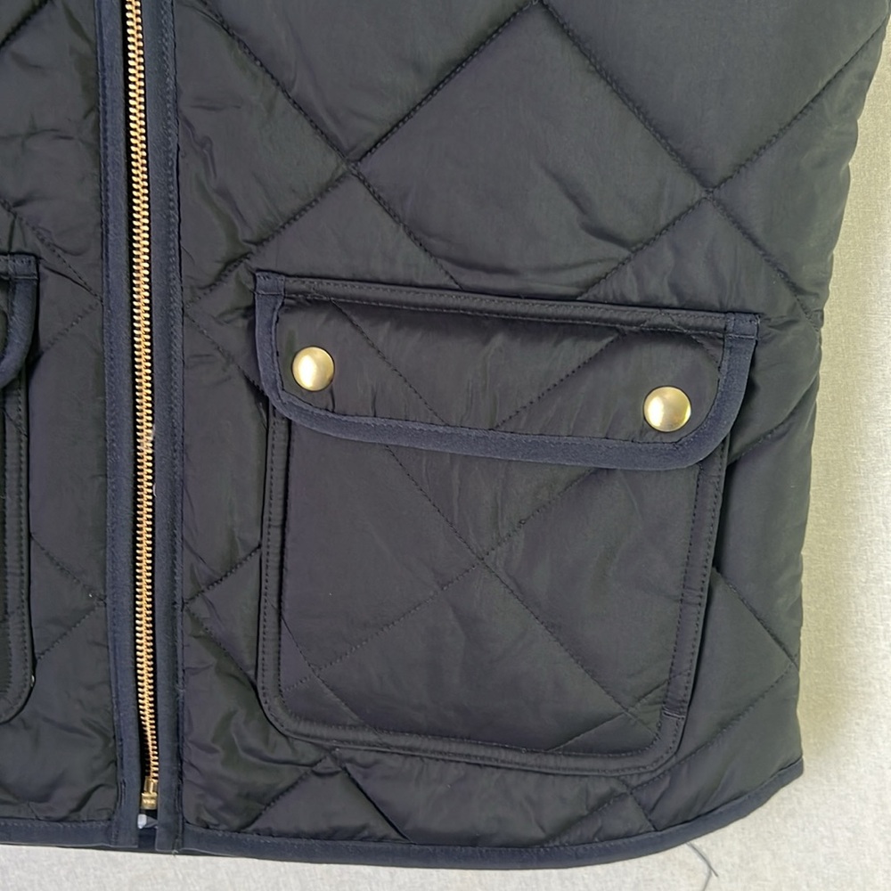 J.Crew Quilt vest women size S black NWT - Picture 8 of 9
